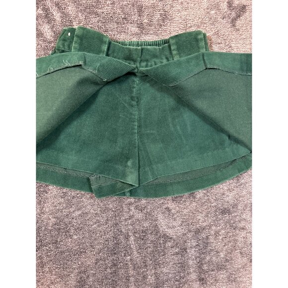 Vintage 1970's Buster Brown Hunter Green Split Front Corduroy Scooter Skirt/Skor - Picture 4 of 5